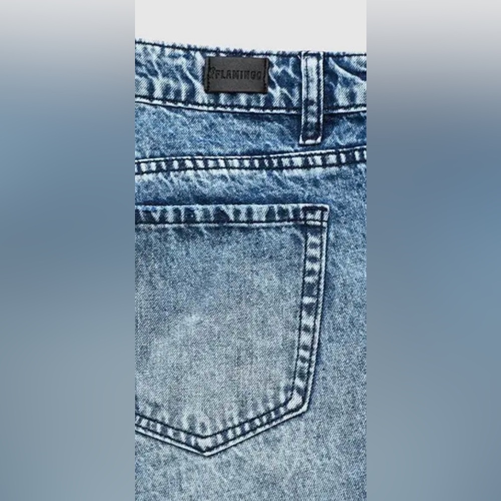 Flamingo Pocket Detail Wide Leg Low Waist Jeans Size Medium NWT - Picture 8 of 15